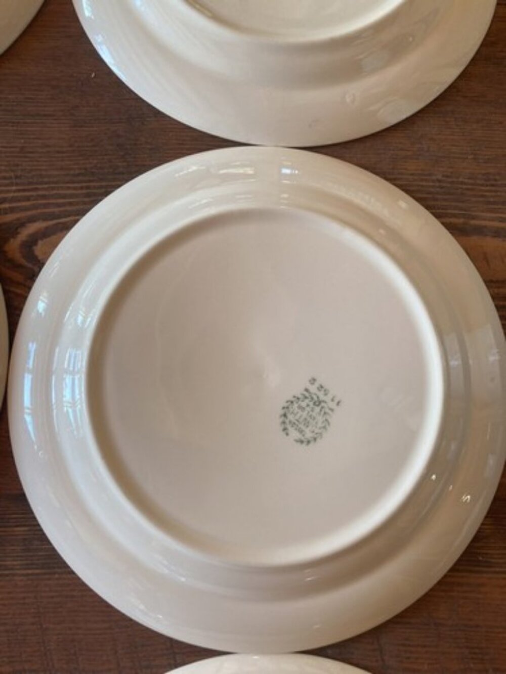 6 Plate Taylor Smith Taylor Swiss Provincial 7 1/4” Yellow Antique 1952 Plates - Picture 15 of 16